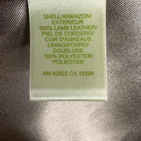 Sigrid Olsen Size L Buttery Soft Lamb Leather Jacket Metalic Champagne Gold Zip - Picture 10 of 11